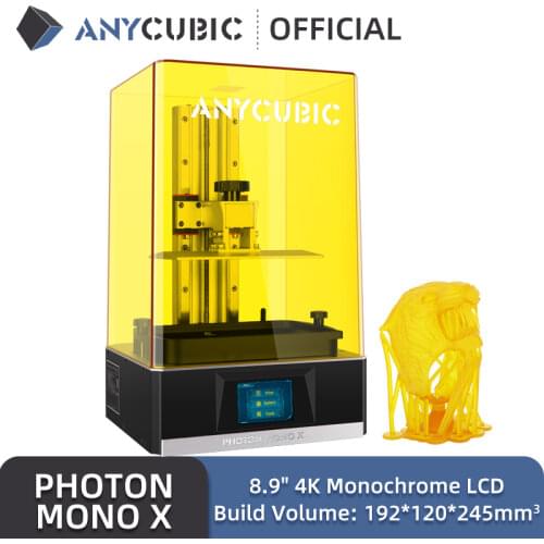 ANYCUBIC Photon Mono X 3D Printer 8.9 inch 4K Monochrome LCD UV Resin Printers 3D Printing High Speed APP Control SLA 3D Printer