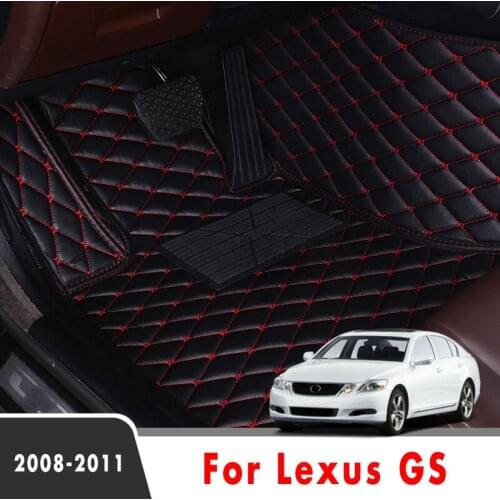 Car Floor Mats For Lexus GS 2011 2010 2009 2008 Artificial Leather Waterproof Car Carpet Rugs Custom Auto Accessories Interior