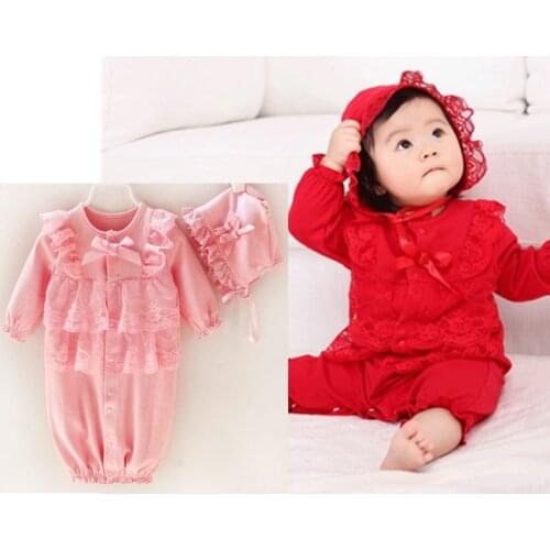 Fashion Children Long Sleeve Outfit Baby Girl Cotton Clothing Set Lovely Newborn Full Moon Clothes Infant sets For Birthday Gift