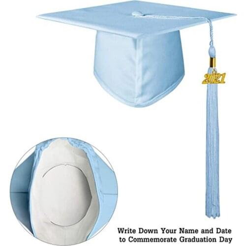 Colorful Graduation Hat Unisex Decorative Reusable Polyester Not Easy Deform Smooth Edge Adult Graduation Tassel Cap for Bachelo