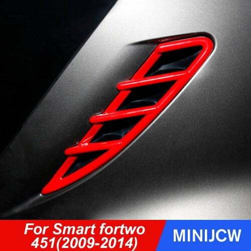Car Fender Air Condition Vent Outlet Cover Moulding Sticker Modified Exterior Decoration For Smart 451 fortwo Car Accessories