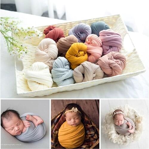 40*160cm Cotton soft Newborn baby photography props new stretch wrap infant photo Shoot Accessories clothing souvenirs recuerdos