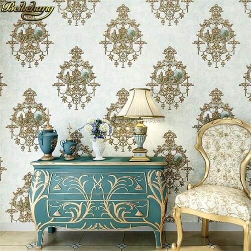 Beibehang deep embossed pastoral 3d flooring Bedroom TV Background Wall Paper Home Decor Living Room Non-woven Mural Wallpaper