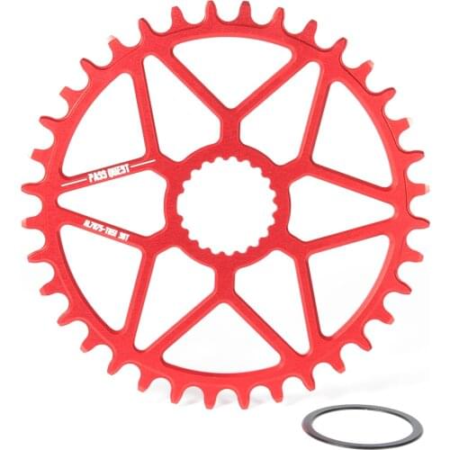 PASS QUEST MTB Bike Chainring 12s Round Direct 0mm Offset Mountain Bike Chainring 28-44T Aluminum Bicycle ChainWheel for Shimano