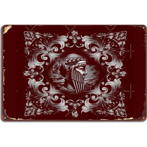 Assyrian King Metal Signs Cinema Garage Kitchen Decoration Wall Plaque Tin sign Posters