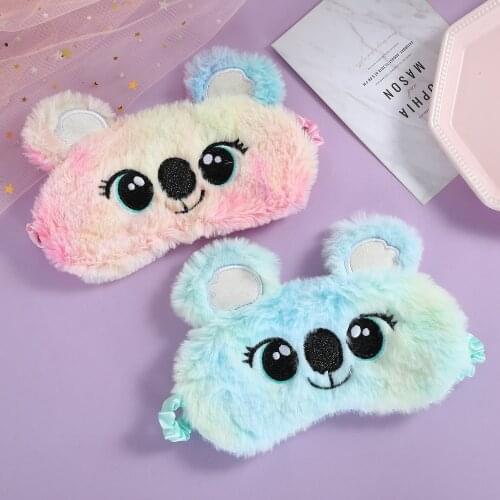 Koala Sleep Eye Band Plush Sleeping Eye Mask For Kids Cute Travel Soft Animal Women Eye Cover Blindfold Shade Rest Eyepatch