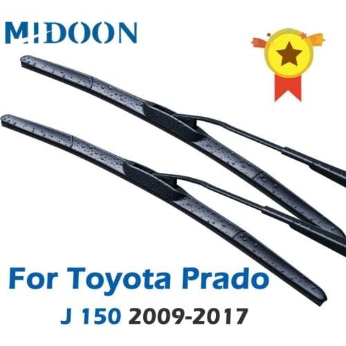 MIDOON Wiper Front Wiper Blades For Toyota Prado J 150 2009 2010 2011 2012 2013 2014 2015 2016 2017 Windshield 26"+20"
