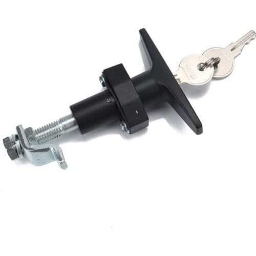 Universal zinc alloy T-Handle Door Latch Lock with Lock cylinder+2 keys For Trailer Caravan RV Truck Canopy Toolbox