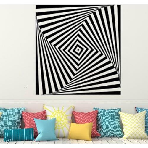 Visual illusion Wall Decals Optical illusion Shape Geometric Vinyl Stickers Home Bedroom Livingroom Fashion Decoration DW7275