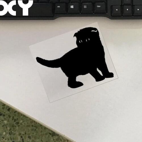 XY 12CM*10CM Pet Cat Fun Car Stickers And Decals Motorcycle Car Styling Black/Silver