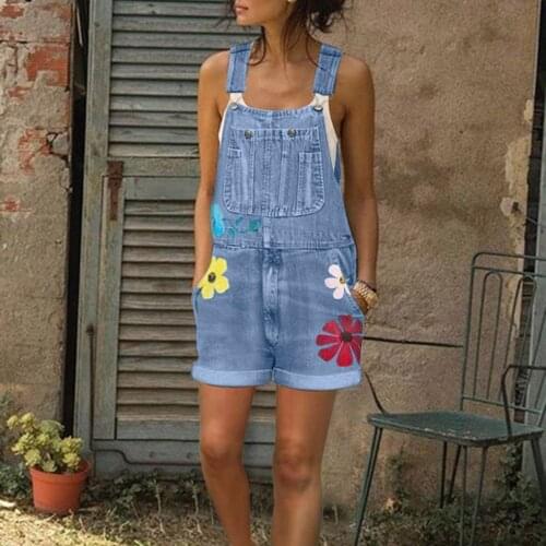 Slim Sleeveless Jeans Jumpsuit Denim Playsuit For Women 2021 Buttons Plus Size Elegance Cotton Jeans Woman Short Romper #T2G