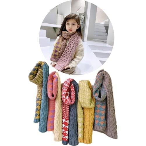 Winter Childrens Scarf Warm Boys And Girls Solid Soft Scarf Collar Children Elastic Collar Warm
