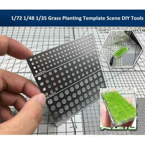 Template Model Static Grass Planting Board Toys DIY Sand Table Scene Materials Suitable for Scale 1:35/1:48/1:72
