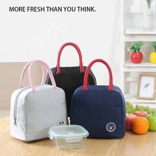Women Men Kids Portable Insulated Lunch Bag Box Picnic Tote Large Capacity Heat-resistant Durable