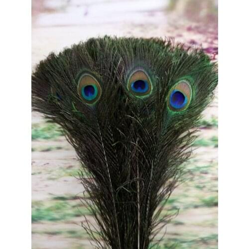 Natural Good High quality wholesale high quality 10pcs natural peacock feather 40-45cm16-18inch Decoration diy