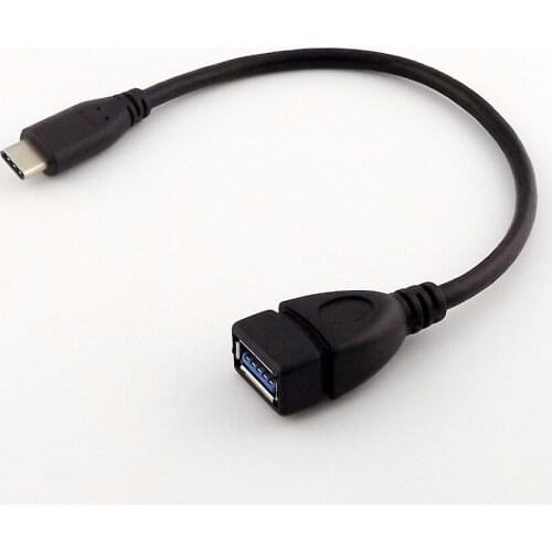 10pcs USB 3.1 C Male to USB 3.0 A Female OTG Data Charging Cable Adapter For Macbook 25cm