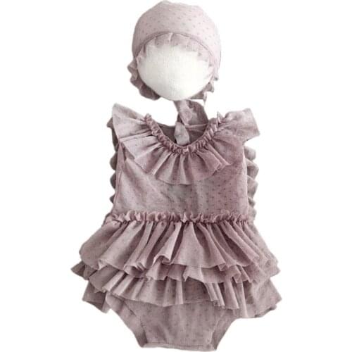 2021 New 2Pcs/Set Baby Hat+Romper Jumpsuit Newborn Photography Photo Props Costume Outfit