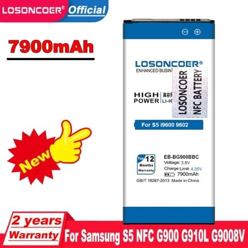 7900mAh EB-BG900BBC NFC for Samsung Galaxy S5 NFC Battery I9600 G9006 G9008 I9602 G900F G900H