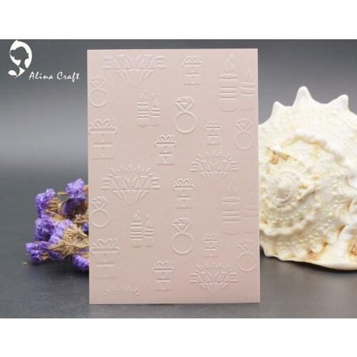 AlinaCraft PLASTIC EMBOSSING FOLDER gift box diamond DIY scrapbook album card gift packing decoration cutting dies paper craft