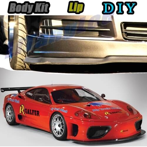 Car Bumper Lip Front Spoiler Skirt Deflector For Ferrari 360 Modena 1999~2005 Tune Car Modified Body Kit VIP Hella Flush Lips