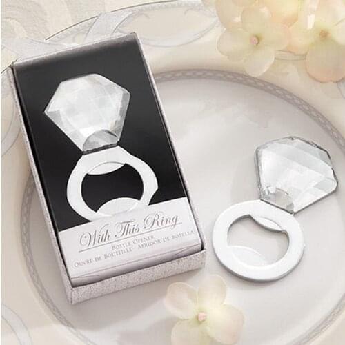 Free shipping New arrival With this Ring Diamond Bottle Opener Wine opener 20PCS/LOT Wedding Shower Party Favor