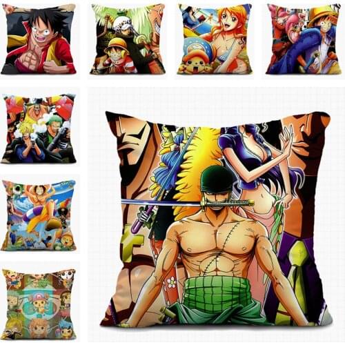 Anime ONE PIECE Christmas Gift Roronoa Zoro Sofa Pillow Case Custom Decorative Cushion Covers Home Textile Pillowcase A22