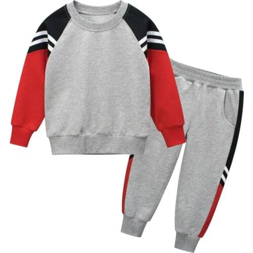 2-9Y Childrens sets Long Sleeved Sweater Clothing boy girl Hoodie trousers suit Clothes Baby Boys Girls Sweatshirt New