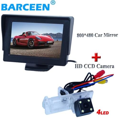 4.3" display+4 led car rearview camera use for Renault Fluence/Dacia Duster/Megane 3/for Nissan Terrano 4.3" car monitor