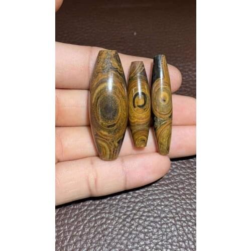 3Pcs/Lot Perfect Shocking Eye Stone Meng Dzi natural Nine-eye stone shale bead Loose Man Woman Jewelry accessories Wholesale