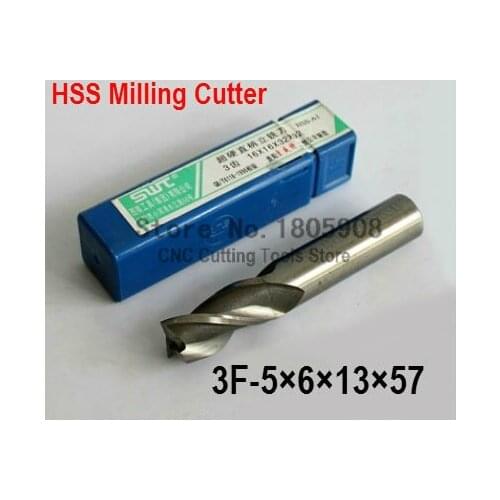 10 pcs/set 5.0MM 3 Flute HSS & Aluminium End Mill Cutter CNC Bit Milling Machinery tools Cutting tools.Lathe Tool