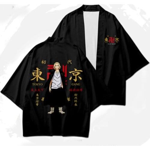 2021 Hot Anime Cartoon Tokyo Revengers Cosplay Kimono T-shirt Men / Women Unisex New Harajuku Tops Oversized Summer Tees