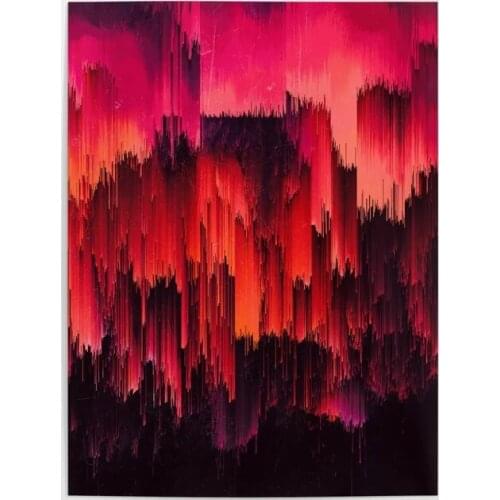 Canvas Poster Modern Home Abstract Decor Print Geometric Painting Wall Artwork Red Pink Modular Picture For Living Room No Frame