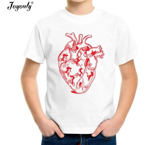 Joyonly 2018 Kids 3d T-shirt Boys Girls Heart Print Children Lovely T shirt Baby Cool Clothes Tops 4-11Years