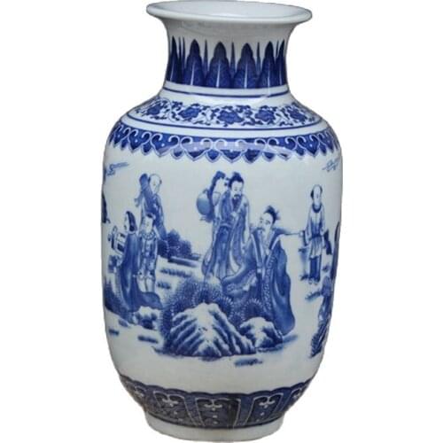 Chinese old porcelain Blue and white Figure Painting vase