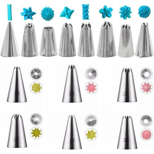 Small Size Rose Flower Stainless Steel Icing Piping Cake Nozzles Cream Decoration Pastry Tips Cake Dessert Decorators Tool
