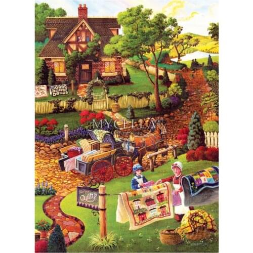 Cartoon 5d Diy Diamond Painting Marys Quilt Farm Full Diamond Embroidery Cross Stitch Rhinestone Mosaic Home Decor Canvas Art