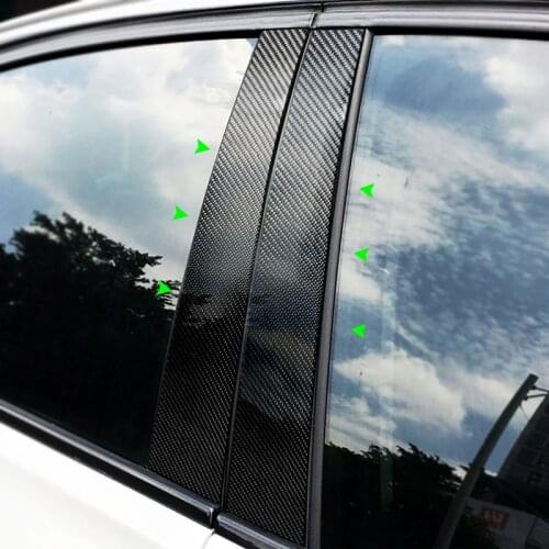 Carbon Fiber Window B-pillar Molding Cover Trim For BMW 1 3 5 Series E90 E60 F30 F10 X5 X6 X1 X3 E70 E71 F15 F16 F07 F25 E46 E84