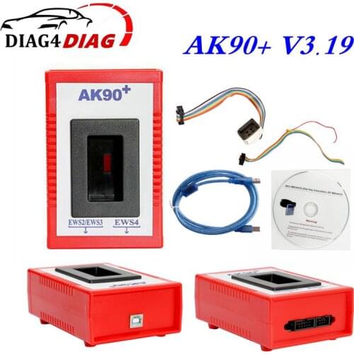 Newest AK90+ Key Programmer V3.19 For All EWS AK90 Plus Key Code Reader KEY-PROG Car Programming Tool High Speed Read&Write Key