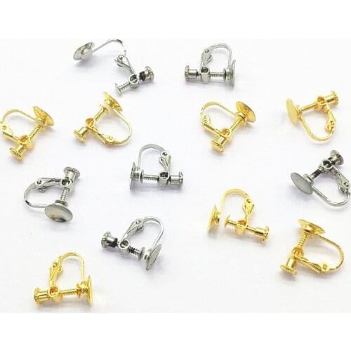 New arrival! 15x15x8mm 100pcs Copper Ear clip with tray for Earrings Making Earrings parts hand Made Jewelry DIY