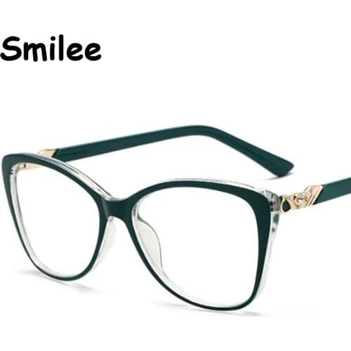 Green Cat Eye Glasses Anti blue light function Eyeglasses Frame Women Spectacles Vintage Computer Myopia Nerd Glasses Frame