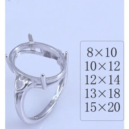 925 STERLING SILVER women girl Semi Mount Bases Blanks base blank Pad ring Setting Findings for Jewelry Making gift diy A2588