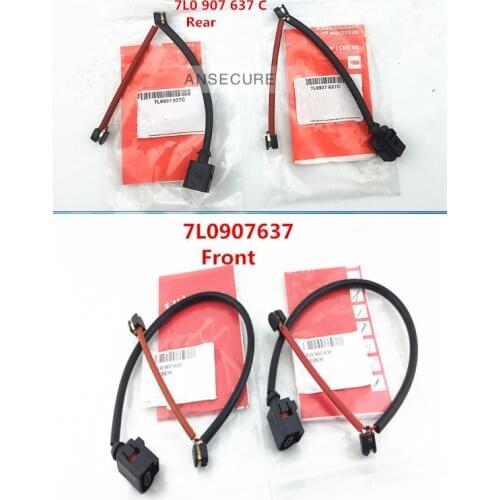 Pair Front Rear Brake Pad Wear sensor indicator for Audi Q7 Porsche Cayenne VW Touareg 7L0907637 7L0907637C