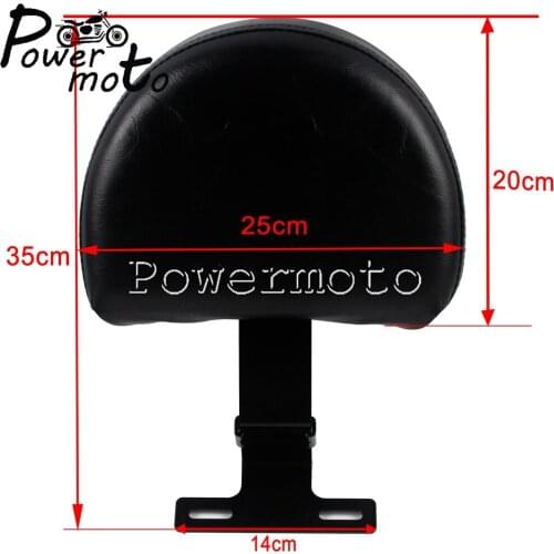 Motorcycle Plug-In Driver Backrest 25*20cm Black Seat Cushion for Harley 1993-2006 Softail With Stock Seats
