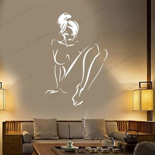 Sexy Lady Woman Decal Decorative Wall Sticker For Womens Bedroom Stickers Wall Art Stickers Wallpaper Vinyl CX987