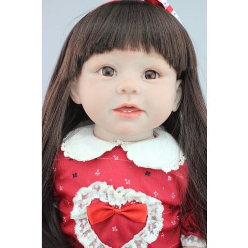 New model realistic reborn toddler doll soft silicone vinyl real gentle touch 28inches fashion gift for birthday and christmas