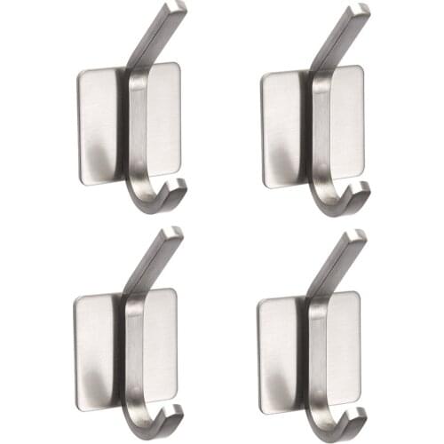 Self Adhesive Hooks,3M Adhesive Wall Hanger Max.3kg/6.6lb,4pcs
