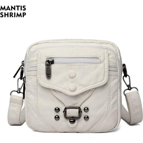 Bags for Women 2021 New Luxury Handbags Fashion Crossbody Bags Shoulder Bags Female Flap Washed Leather Waist Bags Mini Bags