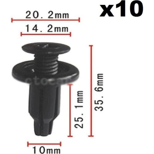10pcs OEM Front/Rear Bumper PushType Retainer Clips Rivet For Honda For Odyssey/Accord 91502-SP0-003 Bumper arm fixed buckle