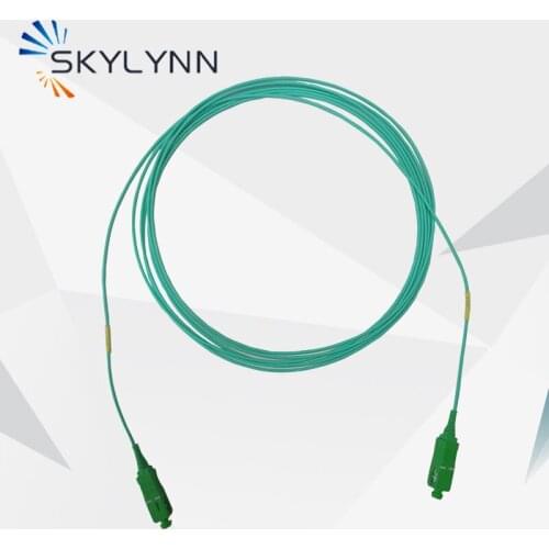 100Pcs SC/APC-SC/APC SM G657A2 SX Core 1.6mm Diameter 3.5 Meter LSZH Aqua Jacket Fiber Optic Patch Cord With Special Short Boot