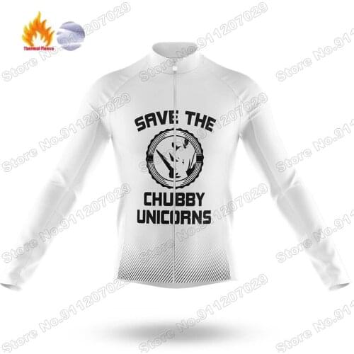 2021 The Chubby Unicorns V6 Mens Cycling Jersey Long Sleeve Clothing Race Road Bike Shirts Bicycle Tops MTB Uniform Maillot